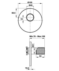 Bộ Trộn Sen Tắm Âm Hafele Charm 589.02.639 - 9