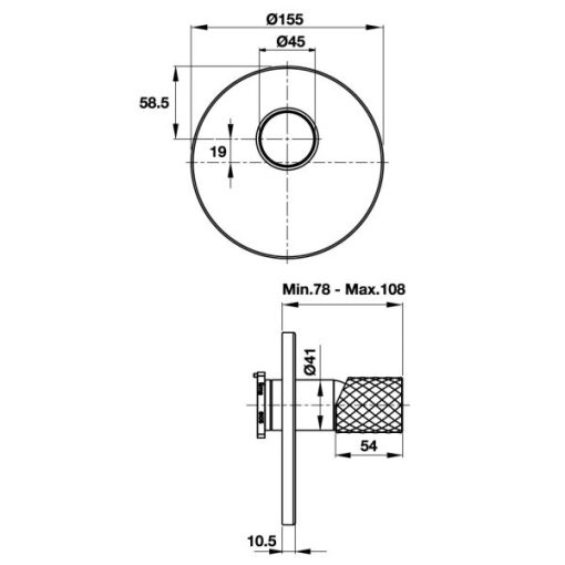 Bộ Trộn Sen Tắm Âm Hafele Charm 589.02.639 - 5