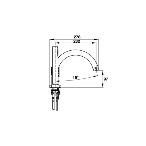 Bộ Trộn Bồn Tắm 4 Lỗ Hafele Charm 589.02.638 - 7
