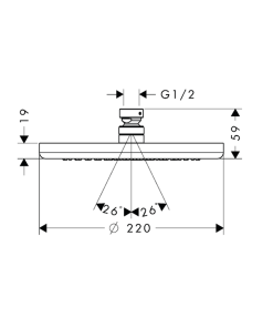 Sen Tắm Hafele Croma 220 589.29.609 - 9