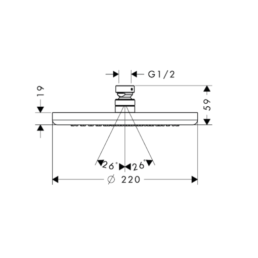 Sen Tắm Hafele Croma 220 589.29.609 - 5