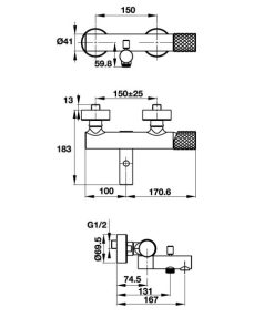 Bộ Trộn Bồn Tắm Lắp Nổi Hafele Charm 589.02.635 - 9