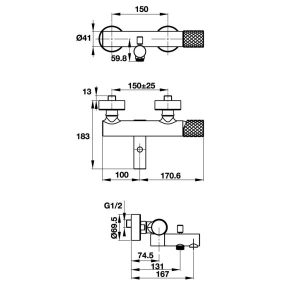 Bộ Trộn Bồn Tắm Lắp Nổi Hafele Charm 589.02.635 - 9