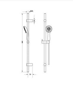 Bộ Sen Tay Kèm Thanh Trượt Hafele Ergo 589.85.315 - 9