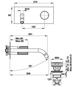 Vòi Hafele Lavabo Treo Tường Charm 200 589.02.633 - 9