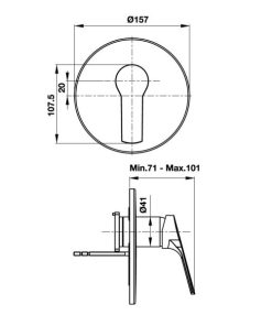 Bộ Trộn Sen Tắm Âm Hafele New Mysterious 589.02.606 - 9