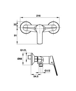 Bộ Trộn Sen Tắm Lắp Nổi Hafele New Mysterious 589.02.603 - 10 Bộ Trộn Sen Tắm Lắp Nổi Hafele New Mysterious 589.02.603 - 9