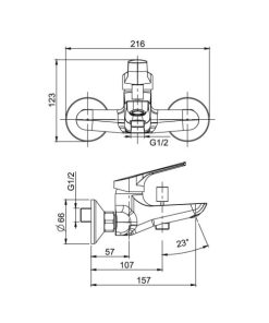 Bộ Trộn Bồn Tắm Hafele New Mysterious 589.02.602 - 9