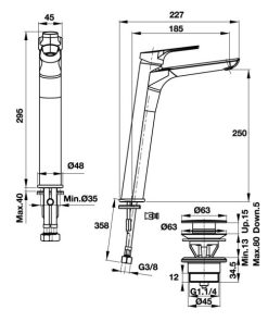 Vòi Hafele Lavabo New Mysterious 250 589.02.601 - 9