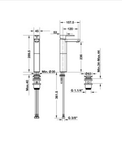 Vòi Chậu Nóng Lạnh (Loại Cao) Hafele Celina 589.02.181 - 9