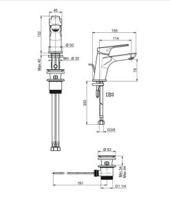 Vòi Chậu Nóng Lạnh (Loại Thấp) Hafele Emma 589.02.030 - 10 Vòi Chậu Nóng Lạnh (Loại Thấp) Hafele Emma 589.02.030 - 9