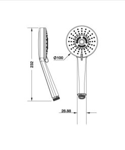 Bộ Sen Tay Hafele Tròn 3 Chức Năng 589.85.300 - 10 Bộ Sen Tay Hafele Tròn 3 Chức Năng 589.85.300 - 9