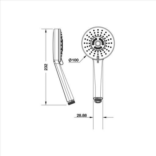 Bộ Sen Tay Hafele Tròn 3 Chức Năng 589.85.300 - 5