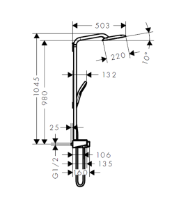 Cây Sen Tắm Đứng Hafele Rainmaker Select 420 589.54.300 - 9