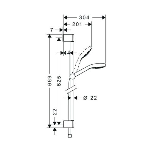 Bộ Sen Tay Kèm Thanh Trượt Hafele Croma Select S Vario 589.54.119 - 5