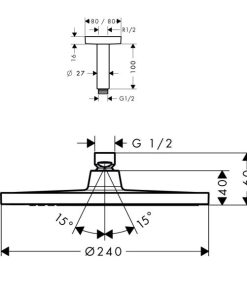Sen Đầu Gắn Trần Hafele Raindance Crometta S 589.52.678 - 9
