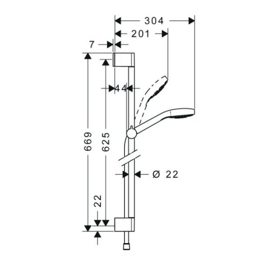 Bộ Sen Tay Kèm Thanh Trượt Hafele Croma Select E Vario 589.51.566 - 5