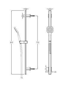 Bộ Thanh Treo Sen Hafele 1F Màu Đen Mờ 589.85.561 - 10 Bộ Thanh Treo Sen Hafele 1F Màu Đen Mờ 589.85.561 - 9
