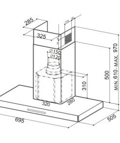 Máy hút mùi Dann DS70T - 12 Máy hút mùi Dann DS70T - 11