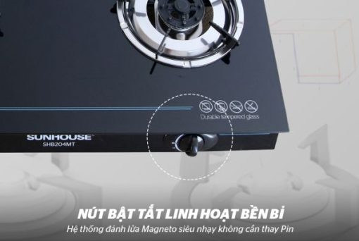 BẾP GAS DƯƠNG KÍNH SUNHOUSE SHB204MT - 11