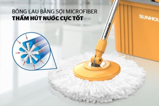 CÂY LAU NHÀ XOAY 360 ĐỘ SUNHOUSE KS-MO350I - 3