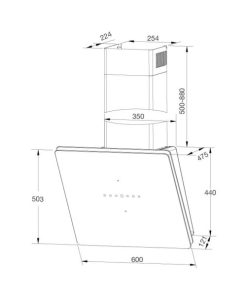 Máy hút mùi áp tường Malloca MC 60GT B - 62 Máy hút mùi áp tường Malloca MC 60GT B - 61
