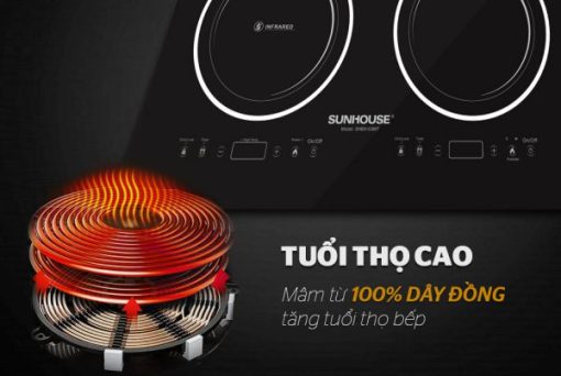 BẾP ĐÔI ĐIỆN TỪ HỒNG NGOẠI SUNHOUSE SHB9103MT - 11
