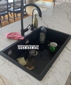 Chậu đá Malloca ZEN K 13040 / Màu đen / Phủ nano kháng khuẩn - 15 CHẬU ĐÁ MALLOCA ZEN K 13040