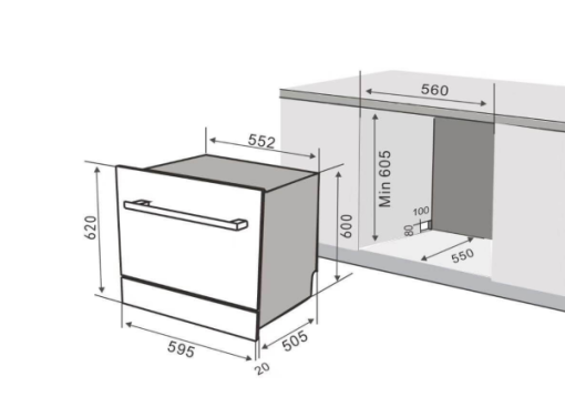 Máy rửa bát Dann SDS66PRO08B - 3