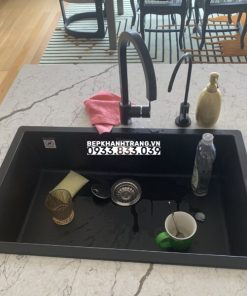 Chậu đá Malloca ZEN K 13040 / Màu đen / Phủ nano kháng khuẩn - 16 CHẬU ĐÁ MALLOCA ZEN K 13040