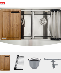Apron sink KN8450DASiphon, thớt gỗ, roll mat KONOX - 18 Apron sink KN8450DASiphon, thớt gỗ, roll mat KONOX - 17