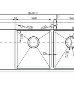 Chậu rửa bát KONOX KN11650TD L