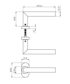 Tay Nắm Gạt Cho Cửa Đố Nhỏ Hafele 903.78.652 - 11