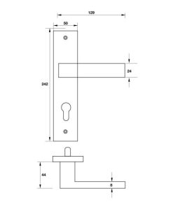 Tay Nắm Cửa Chính Đế Dài 316 Hafele 903.78.591 - 10 Tay Nắm Cửa Chính Đế Dài 316 Hafele 903.78.591 - 9
