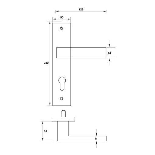 Tay Nắm Cửa Chính Đế Dài 316 Hafele 903.78.591 - 5