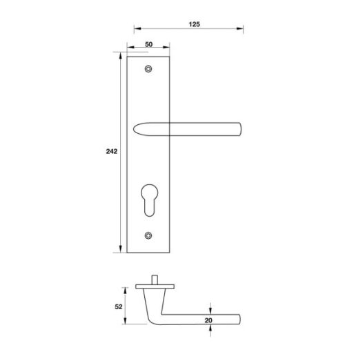 Bộ Tay Nắm Đế Dài Inox316 Hafele 903.78.589 - 5