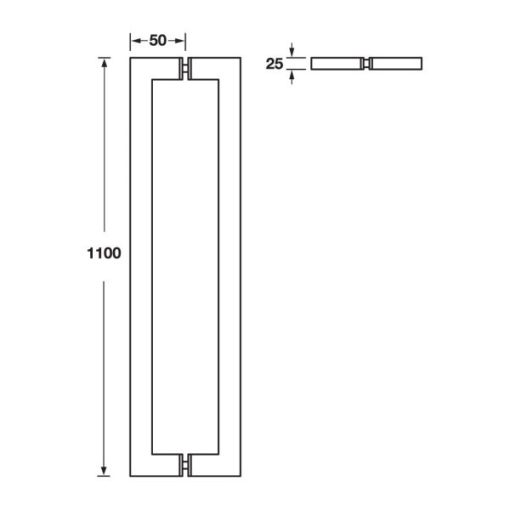 Tay Nắm Kéo Dạng Vuông 316, 1100Mm Hafele 903.02.030 - 5