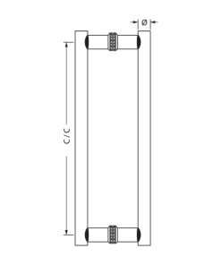 Tay Nắm Kéo Chữ H 316, 600Mm Hafele 903.01.843 - 9