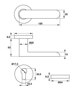 Tay Nắm Gạt Có Nắp Che HAFELE 903.98.162 - 6 Tay Nắm Gạt Có Nắp Che HAFELE 903.98.162 - 5