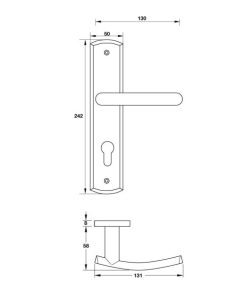 Tay Nắm Cửa Chính Đế Dài 316 903.78.588 - 9