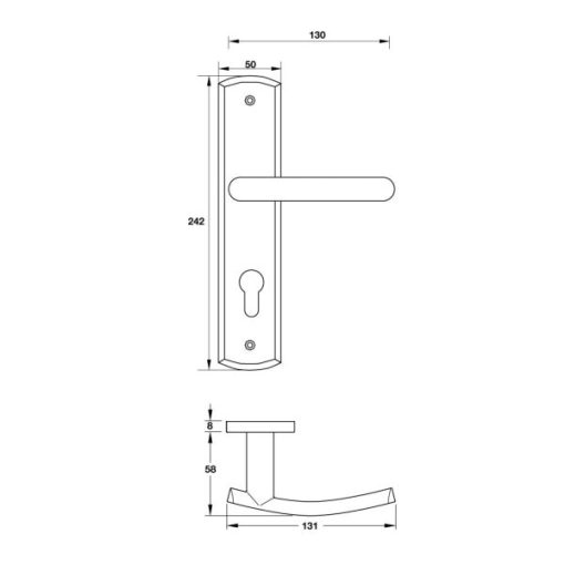 Tay Nắm Cửa Chính Đế Dài 316 903.78.588 - 5