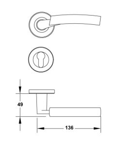 Tay Nắm Gạt Có Nắp Che Hafele 903.99.723 - 9