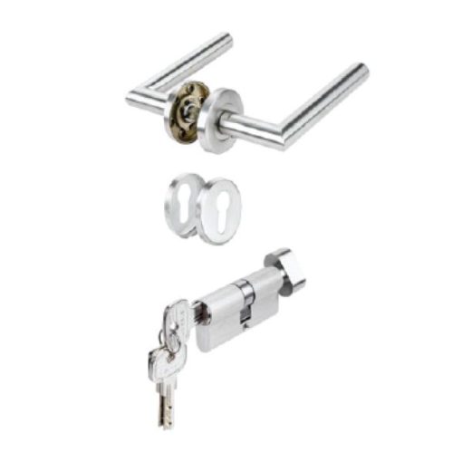 Bộ Tay Nắm Gạt Nắp Chụp Tròn Kiểu G Kèm Ruột Khóa Hafele 911.78.784 - 3