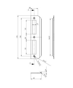 Thân Khóa Cho Cửa Đố Nhỏ Hafele 911.77.263 - 13