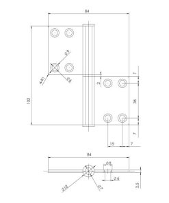 Bản Lề Lá Cho Cửa Đố Nhỏ Hafele 926.60.900 - 10 Bản Lề Lá Cho Cửa Đố Nhỏ Hafele 926.60.900 - 9