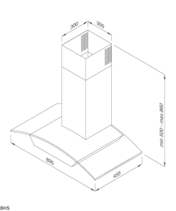 Máy hút mùi áp tường Malloca MC 9018HS