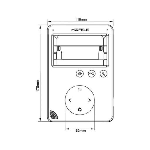 Màn Hình Cửa Hafele Sleek 4.3" - Nút Nhấn Cảm Ứng 959.23.084 - 5
