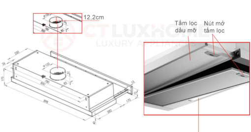 Máy hút mùi Electrolux ECP9541X - 3