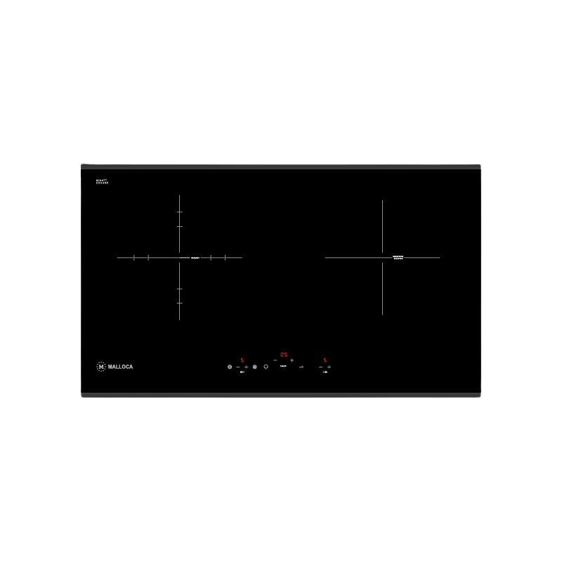 Bếp điện từ 2 vùng nấu Malloca MIR 772 / 1 từ 1 điện / Nhập khẩu Tây Ban Nha, kính Schott Ceran - 1 Bếp điện từ 2 vùng nấu Malloca MIR 772