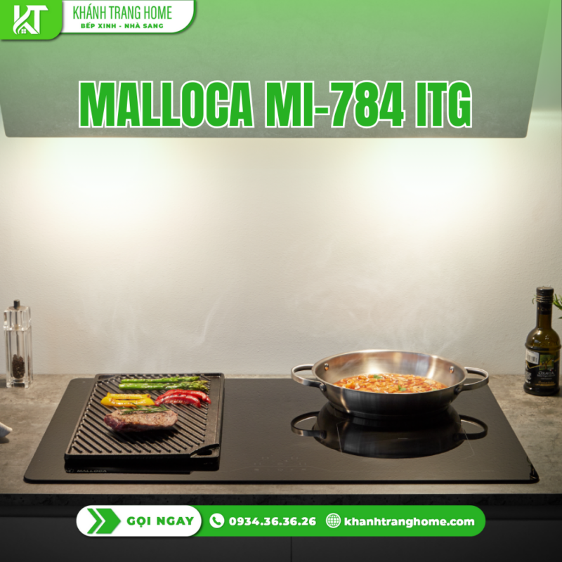 Bếp từ 4 vùng nấu Malloca MI-784 ITG / Nhập khẩu Italia, kính Ceramic - 24 Bếp từ 4 vùng nấu Malloca MI-784 ITG